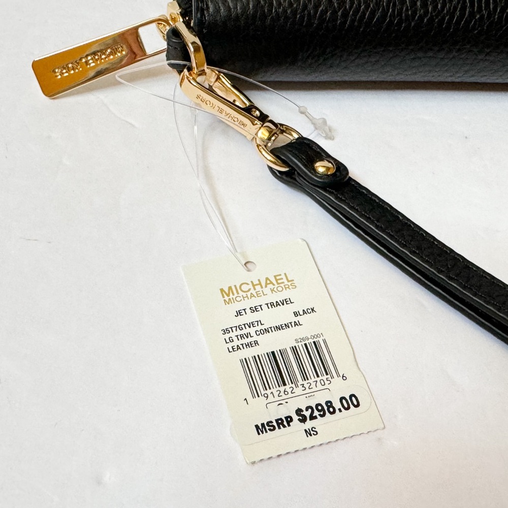 Michael Kors Jet Set LG Leather Wristlet Black - Picture 12 of 12